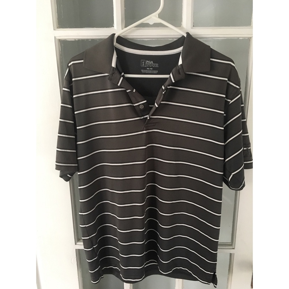Men’s striped golf shirt